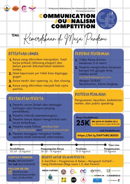 COMMUNICATION JOURNALISM COMPETITION #2 : "Kemerdekaan di Masa Pandemi."