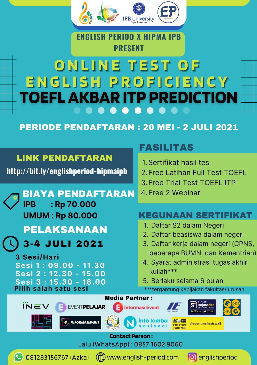ONLINE TEST OF ENGLISH PROFICIENCY/ TOEFL ITP PREDICTION Event